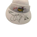 Masters Augusta Golf Visor Signed Toms, Geiberger, Furyk, Weir, Cink. Fixed Price $200.00.