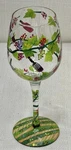 Lolita Love My Wine Tasting Glass Hand Painted, Grapes Bottles 15 Oz. Fixed Price $10.95.