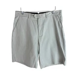 New Ashworth Mens Golf Shorts Size 36 Beige Herringbone Flat Front Cotton. Fixed Price $32.00.