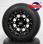 Golf Cart 10" Black Panther Wheels/rims And 205/50-10 Dot Low Profile Tires (4). Fixed Price $409.00.