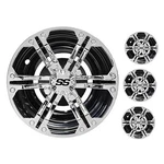Red Hawk CAP-0063 Wheel Cover 10" Daytona Chrome With Black, Set Of 4. Fixed Price $220.02.