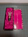 Lolita Metal Social Butterfly Wine Bottle Stopper Pinkish Silver Black Nos Nib. Fixed Price $17.00.