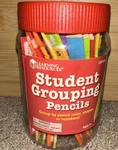 Learning Resources LER0624 Multicolor Student Grouping Plastic Pencils. Fixed Price $14.99.