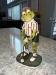 Froggy Goes Golfing Figurine Resin Cap Club Golfer 10.5". Fixed Price $11.05.