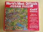 1995 Buffalo Games World Most Difficult Jigsaw PUZZLE,529 Pieces,golf Edition. Fixed Price $21.95.