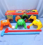 Vintage Fisher Price Golf Gobblers Game Box Complete Set Miniature Animal. Fixed Price $49.99.