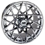 Wheel Chrome, 14X7 ET-25 Golf Carts; TIR-RX394-C. Fixed Price $179.20.
