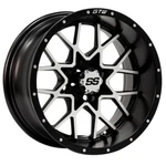12 Gtw Vortex Matte Black & Machined Golf Cart Wheel. Fixed Price $153.64.