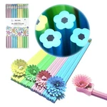 Cute Flower Pencils #2, Fun Number For Kids, Girls Pretty 12.... Fixed Price $10.49.