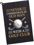 Never Underestimate Old Man With Golf Club Printed 23.6X15.7, Black. Fixed Price $26.99.
