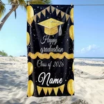 1PC Golden Graduation 2026 Personalized Beach Towel Soft Absorbent Microfiber. Fixed Price $23.99.