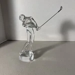 Baccarat Crystal Golfer Figurine St. Andrew's Made France. Fixed Price $110.00.