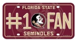 Florida State #1 Fan Metal Plate - Licensed By Rico Made In Usa. Fixed Price $8.99.