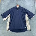 Ping Golf Windbreaker Men's Large Navy Beige Pullover Weather Jacket Rain Logo. Fixed Price $16.99.