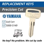 Yamaha Golf Cart Keys Spare Replacement Cut To Your Code 5000-5149. Fixed Price $11.99.