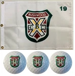 Caddyshack Bushwood Country Club Logo White Golf Pin Flag & Ball Combo Pack. Fixed Price $39.95.