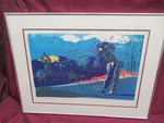 Richard Hawk - Signed Numbered Lithograph Golf Print Legends Framed 26.5"X20.5". Fixed Price $100.00.