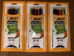 8 Bic Xtra-fun #2 Pencils, Hb Break-resistant Lead, Assorted Colors 3 Packs. Fixed Price $10.00.
