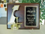 Hole One Golf Plaque Trophy Award Holds Ball Free Engraving #. Fixed Price $37.95.