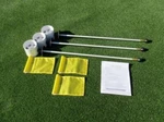 Putting Green Flagstick KIT-(3) 33" MARKERS,(3) Yellow Flags, (3)4" Plastic Cups. Fixed Price $155.43.