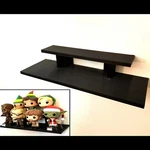 12 Inch Long Black 2-TIER Wall Shelf For Small Items And Figurines Display Riser. Fixed Price $14.95.