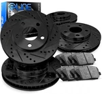 R1 Concepts Black Front Rear Brake Kit Rotors Pads. Fixed Price $24.75.