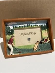 Highland Ridge Picture Frame By Russ 6X4 3D Golfer Bag Cart Scene. Fixed Price $10.44.