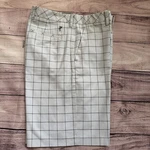 Nwt! Mens Ashworth Eztech Plaid Golf Shorts Silver With Flat Front Size 34. Fixed Price $17.95.