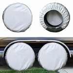 Kayme Rv Tire Covers Set Of 4, Travel Trailer Camper Truck Suv Assorted Sizes. Fixed Price $42.04.