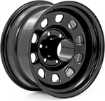 Rough Country Black Steel Wheel 17X9, 5X5.5 Bolt Pattern, +0MM Offset 4.25. Fixed Price $68.00.