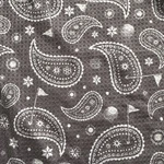 Magnetic Stickit Golf Towel Premium 29" Microfiber Deep Waffle Black Paisley. Fixed Price $19.50.