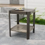 Eagle Peak Classic Wicker Patio Side Table Outdoor Coffee With Storage. Fixed Price $89.99.