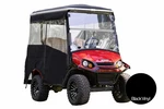 Red Dot Black Marine Grade Vinyl Golf Cart Enclosure For Ezgo Express S4 Elite. Fixed Price $946.99.
