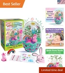 Indoor Unicorn Gardening Kit For Kids Non-toxic Fun With Fast-growing Seeds. Fixed Price $16.99.