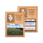 Hole In One Wall Mounted Plaque Display Your Golf Ball And Scorecard Pho.... Fixed Price $162.54.