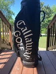 Callaway Golf Big Bertha Staff Bag Black White Leather 6 Divider. Fixed Price $184.79.