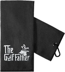 Touner Funny Golf Towel Gifts For Dad, 26X15 In, Black. Fixed Price $26.99.