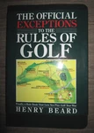 Leather Book, Official Exceptions To Rules Golf By Henry Beard, 1992. Fixed Price $17.99.