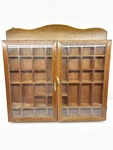 Vintage Wood Trinket Shelf Shadow Box Display Case Glass Doors Wall Mount Brown. Fixed Price $100.00.
