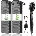 Attractive Golf Towels, Microfiber Waffle Pattern - Small, Gray. Fixed Price $14.64.