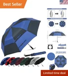 Navy/royal Blue 62-INCH Auto Open Golf Umbrella Perfect For Sports & Travel. Fixed Price $43.50.