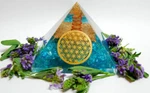 Emf Protection Flower Of Life Natural Orgone Aura Energy Pyramid Crystal. Fixed Price $13.49.