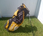 Titleist Men's Golf Carry Stand Bag 6 Way Dividers Dual Straps Yellow Black. Fixed Price $89.99.