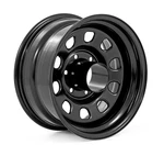 Rough Country Black Steel Wheel - 16X8, 5X6.5 Bolt Pattern, 12MM Offset, 4.25.... Fixed Price $86.99.
