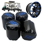 Golf Cart Wheel Center Cap Cover Itp Push In Style Gloss Black-blue. Fixed Price $43.38.