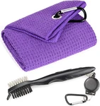 Mile High Life Golf Towels - Microfiber 16"X24", Purple Towel+black Brush. Fixed Price $19.99.