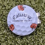 Callaway Chrome Tour Hot Dog Golf Ball Marker With Magnetic Hat Clip Soft Truvis. Fixed Price $17.95.