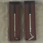 Set Of 2 Club Ink Pens Putter And Driver Plume-golf Writing Pier One. Fixed Price $12.99.