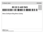 Genuine Bmw Golfsport Bag 80-22-2-460-965 New. Fixed Price $64.17.
