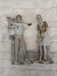 Ardalt Female And Golfer Figurines 7386 7364 Sport Putters 8" Statues. Fixed Price $40.00.